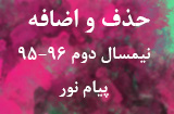 حذف و اضافه نیمسال دوم 95-96 دانشگاه پیام نور