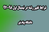 شرایط تغییر رشته در پیام نور